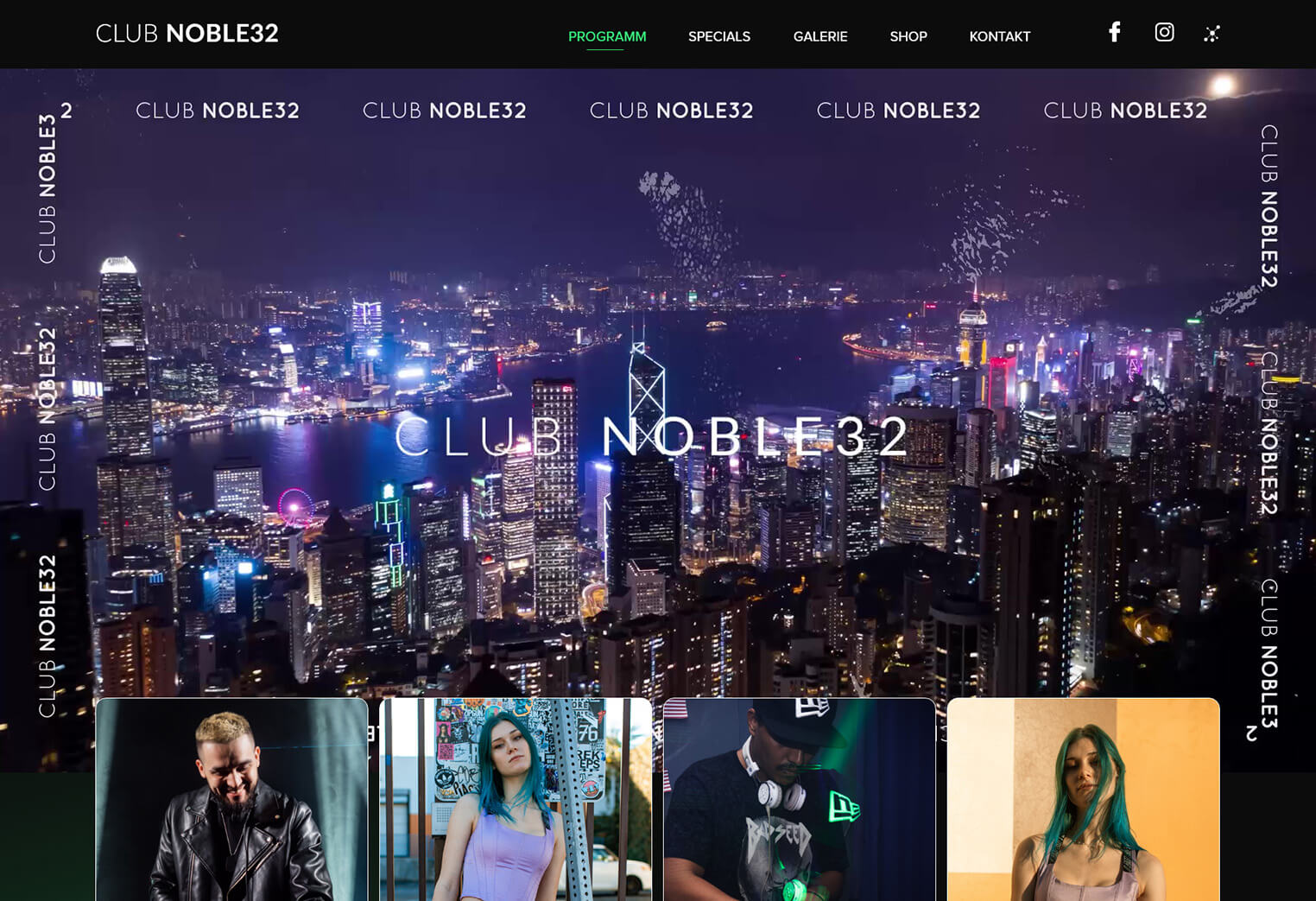 Club Noble23 Webseite